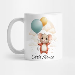 Little Mouse fly with balloon Mug